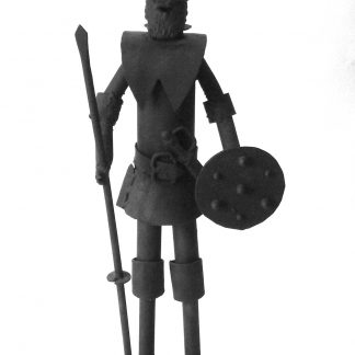 Quijote mediano con lanza y escudo